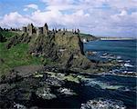 Château de Dunluce, comté d'Antrim, Irlande du Nord, Royaume-Uni, Europe