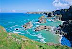 Bedruthan Steps, north coast, Cornwall, England, UK