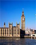 Big Ben und die Häuser des Parlaments in Westminster, London, England, Vereinigtes Königreich, Europa