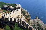 Part of the encircling 8 km long encircling wall, Alanya, Anatolia, Turkey, Asia Minor, Eurasia