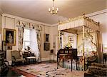 The Queen Mother's bedroom, Glamis Castle, Highland region, Scotland, United Kingdom, Europe