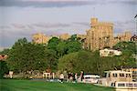 Windsor Castle from Eton Meadows across the River Thames, Windsor, Berkshire, England, United Kingdom, Europe