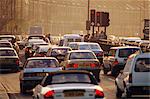 Rush hour traffic jams in London, England, UK