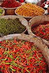 Chillies for sale, street market, Bangkok, Thailand