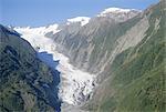 Fox Glacier, côte ouest, île du Sud, Nouvelle-Zélande, Pacifique