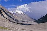 North side of Mount Everest, from Rongbuk monastery, Central Tibet, Tibet, China, Asia