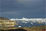 Icebergs from the icefjord, Ilulissat, Disko Bay, Greenland, Polar Regions