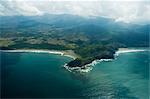 Nicoya Peninsula from the air, Costa Rica, Central America