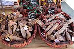 Montag Markt bei St. Jean Pied de Port, baskische Land, Pyrenees-Atlantiques, Aquitaine, Frankreich, Europa