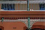 Detail of wrought iron decoration on a building in the historical district of The Rocks, Sydney, New South Wales, Australia, Pacific