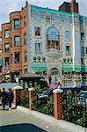 Mural of famous Boston Characters, Newbury Street, Back Bay, Boston, Massachusetts, United States of America