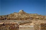 The remains of a Buddhist stupa in the ruins of the archaeological site of Taxila, UNESCO World Heritage Site, Pakistan, Asia