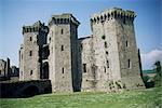 Raglan Castle, Monmouthshire, Wales, Vereinigtes Königreich, Europa