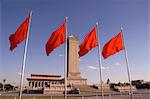 Mao Tse-Tung memorial and Monument To The People's Heroes, Tiananmen Square, Beijing, China, Asia