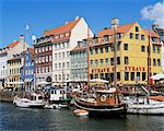 Nyhavn canal, Copenhagen, Denmark, Scandinavia, Europe