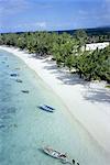 Aerial view of beach, Reunion Island, Department of France, Indian Ocean, Africa