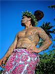 Tavita Manea, the tattooed tattoer, Moorea, Society Islands, French Polynesia, South Pacific Islands, Pacific