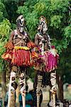 Dogon dancers on stilts, Sangha, Mali, Africa