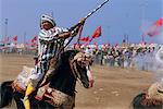 Fantasia for the moussem (festival) of Moulay Abdallah, El Jadida, Morocco, Africa