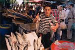 Fish seller, Istanbul, Marmara, Turkey, Europe