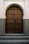 Door in the Quartier des Andalous, Medina, Fes el Bali, Fez, Morocco, North Africa, Africa