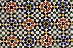 Mosaic tilework, Zaouia Moulay Idriss, an Islamic shrine, Fes el Bali, Fes (Fez), Morocco, North Africa, Africa