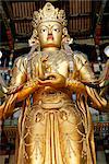 Statue d'Avalokiteshvara, 20 m de haut, dans le monastère, le monastère de Gandan, Oulan-Bator (Ulaanbaatar), Tov, Mongolie, Asie centrale, Asie