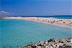 Vue de Playa de ses Illetes beach, Formentera, Baléares Îles, Espagne, Méditerranée, Europe