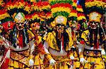 A group of Tobas performing the Devil Dance - La Diablada, during the carnival, Oruro, Bolivia, South America