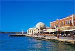 Hania (Chania) seafront and harbour, Hania, island of Crete, Greece, Mediterranean, Europe