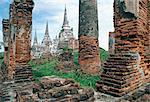 Ruins in the old capital of Ayutthaya, UNESCO World Heritage Site, Thailand, Southeast Asia, Asia