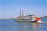 Paddle steamer 'Natchez' on the Mississippi River, New Orleans, Louisiana, United States of America