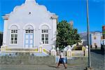 Street scene in Porto Novo, on the south coast of Santo Antao, Cape Verde Islands, Atlantic Ocean