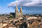 Vue sur les toits du Quartier des Chartrons, ville de Bordeaux, Gironde, Aquitaine, France, Europe