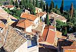 Dorf von Roquebrune-Cap-Martin, Alpes Maritimes, Cote d ' Azur, Provence, Frankreich, Mittelmeer, Europa