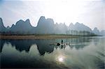 Cormorant fisherman, River Li, Guilin, China