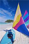 Sails on the beach, St Lucia