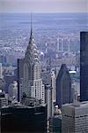 Chrysler Building on city skyline, New York City, New York, United States of America, North America