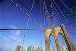 Brooklyn Bridge, New York City, New York, États-Unis d'Amérique, l'Amérique du Nord