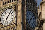 Gros plan sur le cadran de l'horloge de Big Ben, Westminster, Londres, Royaume-Uni, Europe