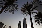 Coucher de soleil Sheikh Zayed Road, Dubaï, Émirats Arabes Unis