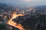 Vue panoramique de nuit de la ville, Sarajevo, Bosnie, Bosnie-Herzégovine, Europe