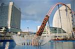 Funfair rollercoaster, Minato Mirai, Yokohama, Japan