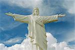 Statue of Jesus Christ overlooking the city, Cuzco, Peru, South America