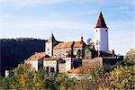 Gothique du XVe siècle château de Krivoklat, Krivoklat, Bohême centrale, République tchèque, Europe