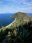 L'île de Filicudi, Iles Eoliennes (îles Eoliennes) (îles Lipari), l'UNESCO World Heritage Site, Italie, Europe