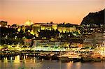 Der Hafen und der Palast in Sonnenuntergang, Monte Carlo, Monaco, Cote d ' Azur, Mittelmeer, Europa