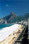 Ipanema beach, Rio de Janeiro, au Brésil, en Amérique du Sud