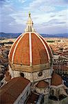 Vue surélevée du Duomo (dôme de la cathédrale), Florence, UNESCO World Heritage Site, Toscane, Italie, Europe