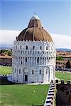 Aussenansicht des Baptisterium, Piazza del Duomo, UNESCO Weltkulturerbe, Pisa, Toskana, Italien, Europa